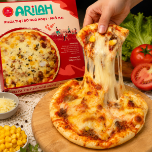 Bánh Pizza thịt Bò ngô ngọt phô mai ARILAH 220g