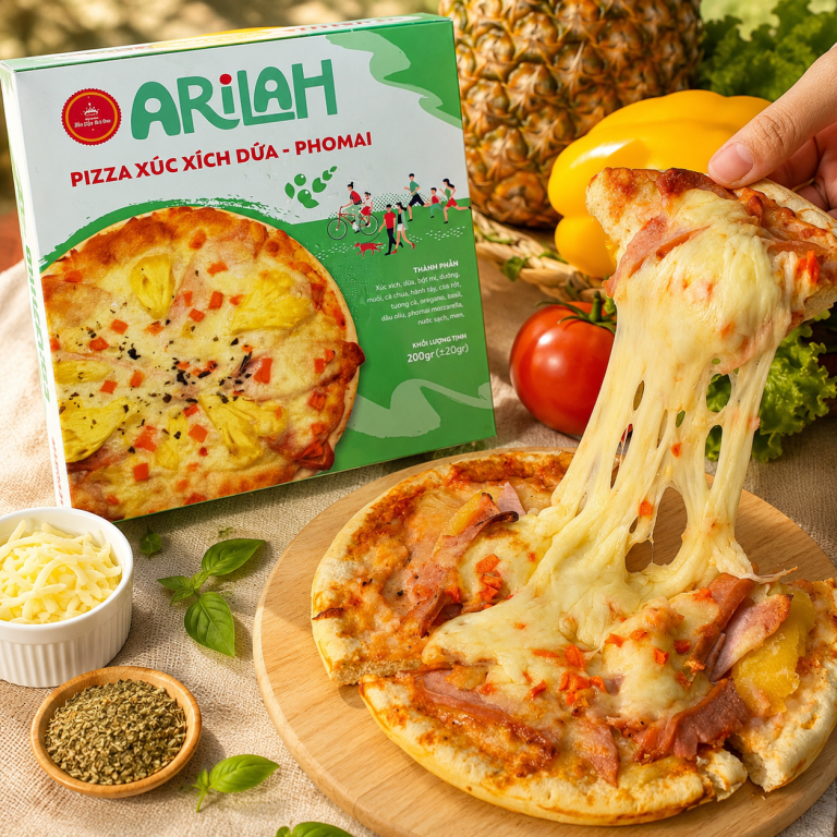 B&aacute;nh Pizza x&uacute;c x&iacute;ch dứa ph&ocirc; mai ARILAH 220g