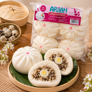 Bánh bao thịt heo nhân trứng cút ARILAH 140g (4 cái/Gói)